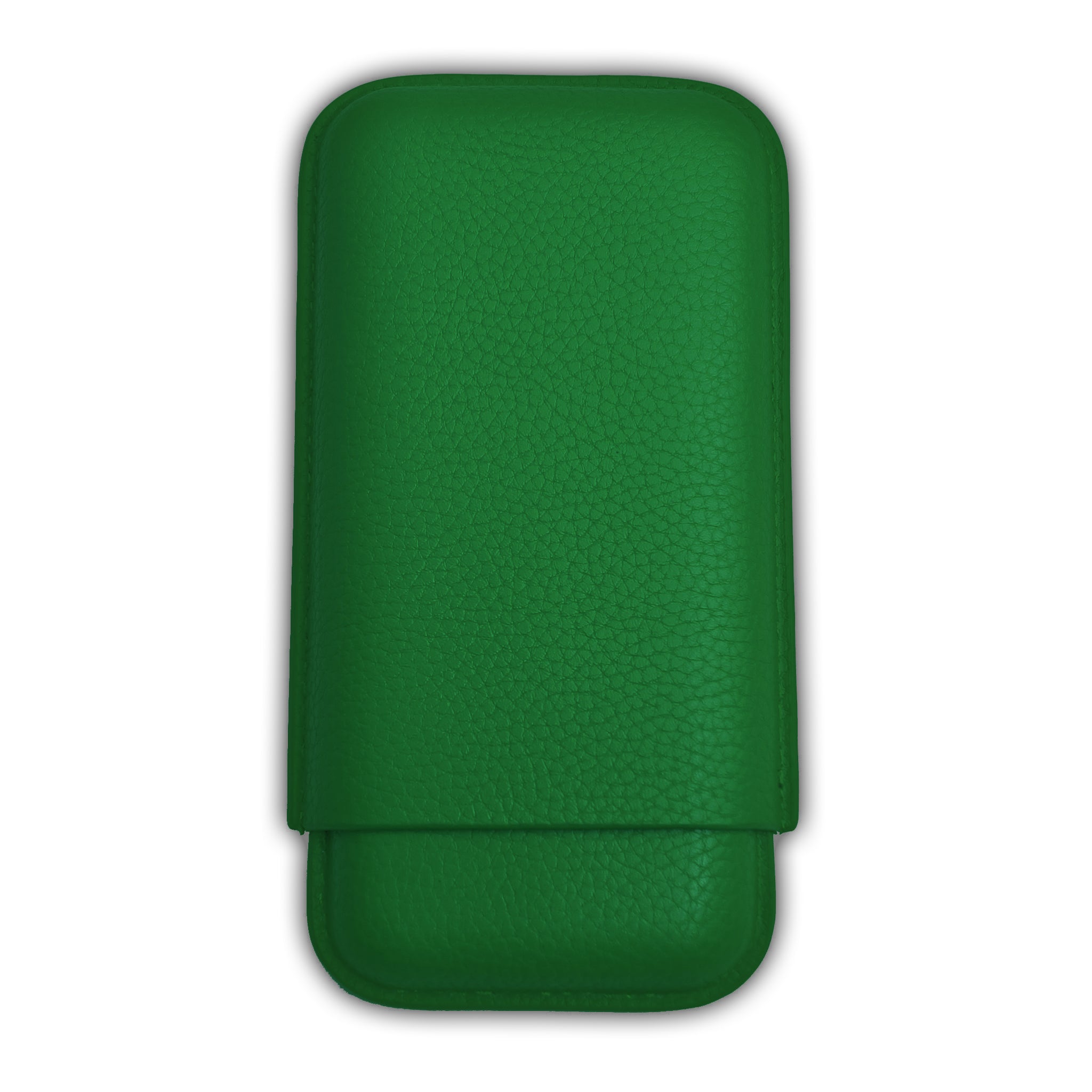 Three Finger British Racing Green Leather Cigar Case