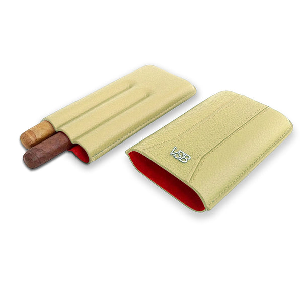 Cream Leather Cigar Pouch - VSB London™